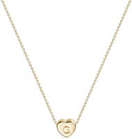 Tiny Gold Initial Heart Necklace-14K Gold Filled Handmade Dainty Personalized Letter Heart Choker Necklace Gift For...
