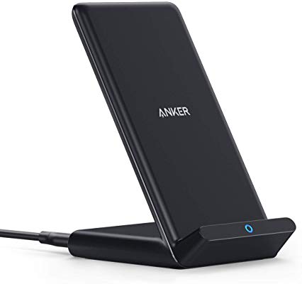 Anker Wireless Charger, PowerWave Stand, Qi-Certified for iPhone 11, 11 Pro, 11 Pro Max, XR, Xs Max, XS, X, 8, 8 Plus,...