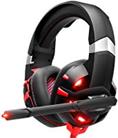 RUNMUS Gaming Headset Xbox One Headset with 7.1 Surround Sound Stereo, PS4 Headset with Noise Canceling Mic & LED Light,...