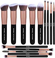 BS-MALL Makeup Brushes Premium Synthetic Foundation Powder Concealers Eye Shadows Makeup 14 Pcs Brush Set, Rose Golden,...