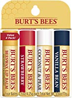 Burt's Bees 100% Natural Moisturizing Lip Balm, Multipack - Original Beeswax, Strawberry, Coconut & Pear and Vanilla...