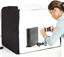 AmazonBasics Portable Foldable Photo Studio Box with LED Light - 25 x 30 x 25 Inches